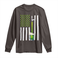 St. Patricks Day Irish Beer American Flag Long Sleeve Shirt Brewery Craft Beer