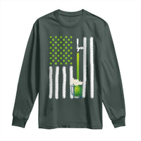 St. Patricks Day Irish Beer American Flag Long Sleeve Shirt Brewery Craft Beer