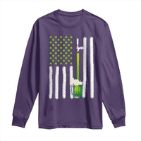 St. Patricks Day Irish Beer American Flag Long Sleeve Shirt Brewery Craft Beer