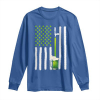 St. Patricks Day Irish Beer American Flag Long Sleeve Shirt Brewery Craft Beer