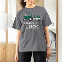 Boys St Patricks Day T Shirt For Women Loads Of Luck Lucky Tractor Truck Toddler Boys