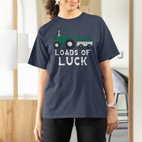 Boys St Patricks Day T Shirt For Women Loads Of Luck Lucky Tractor Truck Toddler Boys