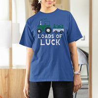 Boys St Patricks Day T Shirt For Women Loads Of Luck Lucky Tractor Truck Toddler Boys