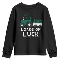Boys St Patricks Day Youth Sweatshirt Loads Of Luck Lucky Tractor Truck Toddler Boys