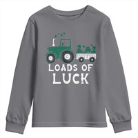 Boys St Patricks Day Youth Sweatshirt Loads Of Luck Lucky Tractor Truck Toddler Boys