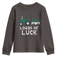 Boys St Patricks Day Youth Sweatshirt Loads Of Luck Lucky Tractor Truck Toddler Boys