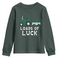 Boys St Patricks Day Youth Sweatshirt Loads Of Luck Lucky Tractor Truck Toddler Boys
