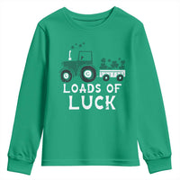 Boys St Patricks Day Youth Sweatshirt Loads Of Luck Lucky Tractor Truck Toddler Boys