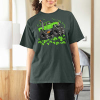 Boys St Patricks Day Lucky Monster Truck T Shirt For Women