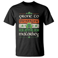 St. Patrick's Day Prone to Shenanigans and Malarkey T Shirt Funny St Patrick's Day Lucky Shamrock Irish