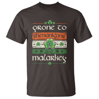 St. Patrick's Day Prone to Shenanigans and Malarkey T Shirt Funny St Patrick's Day Lucky Shamrock Irish