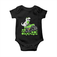 Lucky St Patricks Day Toddler Boys Baby Onesie T Rex Dino Riding Monster Truck Shamrock