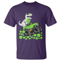 Lucky St Patricks Day Toddler Boys T Shirt T Rex Dino Riding Monster Truck Shamrock