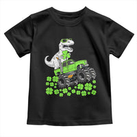 Lucky St Patricks Day Toddler Boys Toddler T Shirt T Rex Dino Riding Monster Truck Shamrock