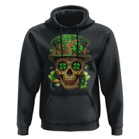 Sugar Skull St Patrick Day Hoodie De Los Muertos Lucky Shamrock