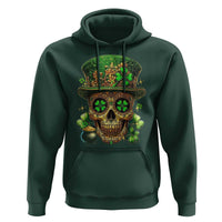 Sugar Skull St Patrick Day Hoodie De Los Muertos Lucky Shamrock