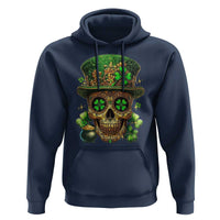 Sugar Skull St Patrick Day Hoodie De Los Muertos Lucky Shamrock