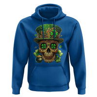 Sugar Skull St Patrick Day Hoodie De Los Muertos Lucky Shamrock