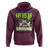 Funny Gamer St Patricks Day Hoodie Irish I Was Gaming Video Games Lovers