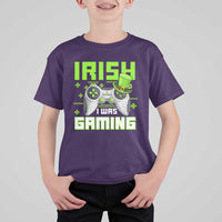 Funny Gamer St Patricks Day T Shirt For Kid Irish I Was Gaming Video Games Lovers