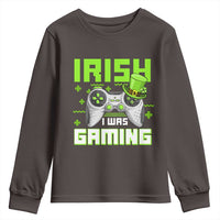 Funny Gamer St Patricks Day Youth Sweatshirt Irish I Was Gaming Video Games Lovers