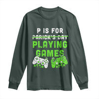 Video Game Controller Irish Gamer Boys St Patricks Day Long Sleeve Shirt