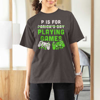 Video Game Controller Irish Gamer Boys St Patricks Day T Shirt For Women