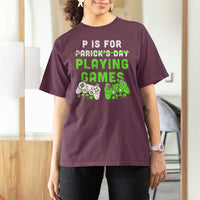 Video Game Controller Irish Gamer Boys St Patricks Day T Shirt For Women