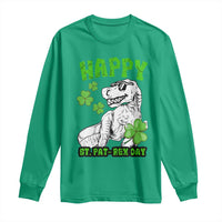 Dinosaur St Patricks Day Long Sleeve Shirt Irish Boy School Toddler