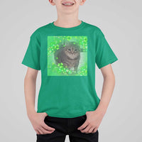 Funny Cat Meme St Patricks Day T Shirt For Kid Lucky Shamrock Goofy Ahh Cat