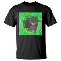 Funny Cat Meme St Patricks Day T Shirt Lucky Shamrock Goofy Ahh Cat