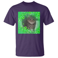 Funny Cat Meme St Patricks Day T Shirt Lucky Shamrock Goofy Ahh Cat