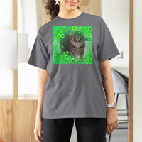 Funny Cat Meme St Patricks Day T Shirt For Women Lucky Shamrock Goofy Ahh Cat
