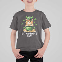 St. Patrick's Day Irish Cat T Shirt For Kid Kitty Saint Pattys Lucky Shamrocks