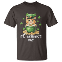 St. Patrick's Day Irish Cat T Shirt Kitty Saint Pattys Lucky Shamrocks