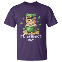 St. Patrick's Day Irish Cat T Shirt Kitty Saint Pattys Lucky Shamrocks