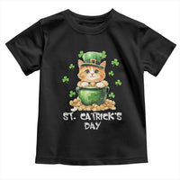 St. Patrick's Day Irish Cat Toddler T Shirt Kitty Saint Pattys Lucky Shamrocks