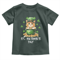 St. Patrick's Day Irish Cat Toddler T Shirt Kitty Saint Pattys Lucky Shamrocks