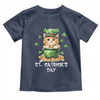 St. Patrick's Day Irish Cat Toddler T Shirt Kitty Saint Pattys Lucky Shamrocks