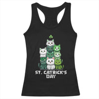St. Patrick's Day Irish Cat Racerback Tank Top Cute Cats Saint Pattys