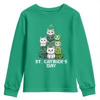 St. Patrick's Day Irish Cat Youth Sweatshirt Cute Cats Saint Pattys