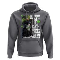 Shamrock Cat St Patricks Day Hoodie Kitty Mom Gift