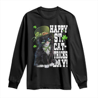 Shamrock Cat St Patricks Day Long Sleeve Shirt Kitty Mom Gift