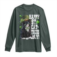 Shamrock Cat St Patricks Day Long Sleeve Shirt Kitty Mom Gift