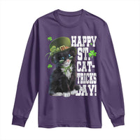 Shamrock Cat St Patricks Day Long Sleeve Shirt Kitty Mom Gift