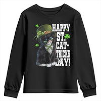Shamrock Cat St Patricks Day Youth Sweatshirt Kitty Mom Gift