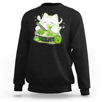 St Patrick's Day Cats Sweatshirt Irish Eating Ramen Noodles Cute Anime Shamrocks