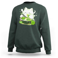 St Patrick's Day Cats Sweatshirt Irish Eating Ramen Noodles Cute Anime Shamrocks