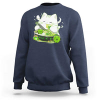 St Patrick's Day Cats Sweatshirt Irish Eating Ramen Noodles Cute Anime Shamrocks