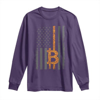 BTC Bitcoin American Flag Long Sleeve Shirt Crypto Buy the Dip